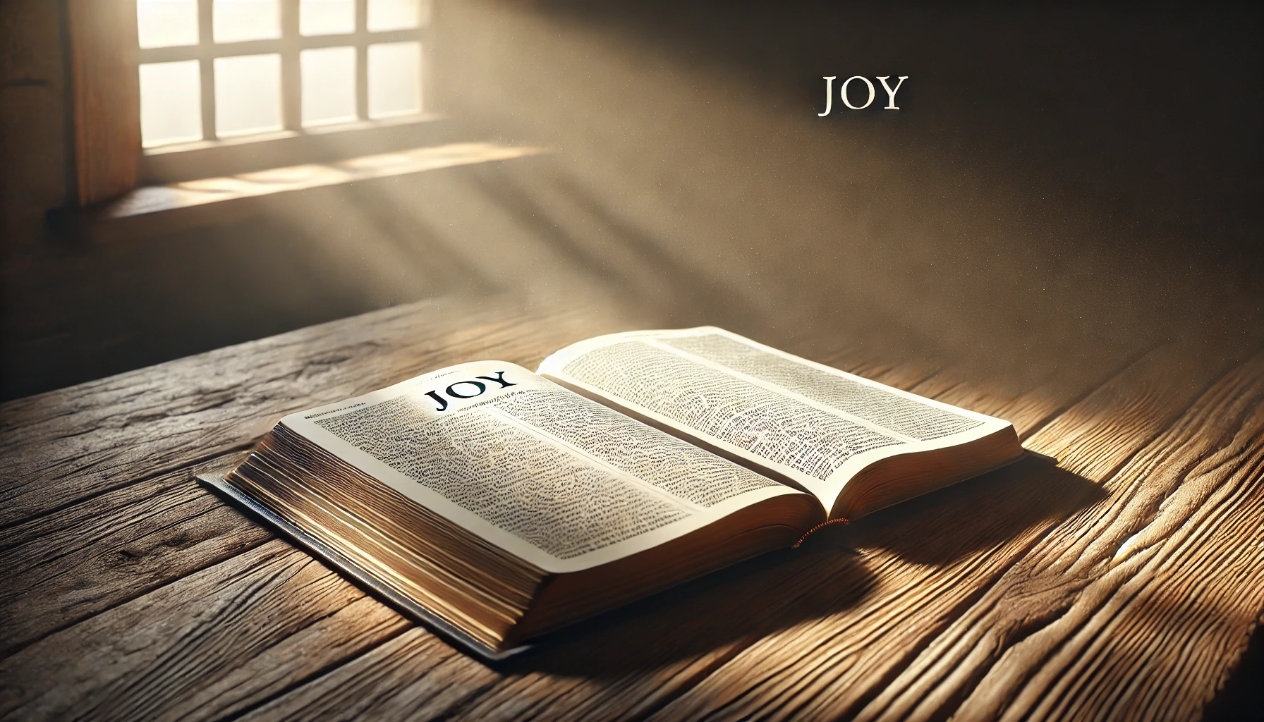 Open Bible with sunlight (The Power of Scripture and Joy) 