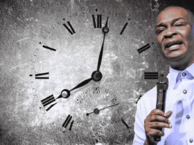 image of apostle joshua selman with a clock indicative of change in times and seasons