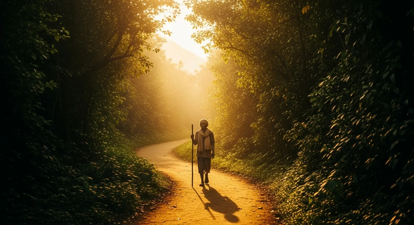 Path through wilderness representing faith and biblical success