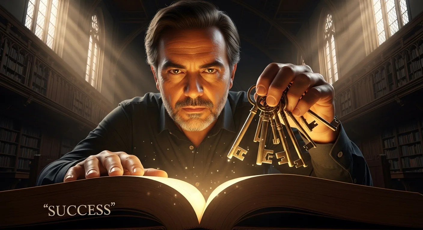 Man discovering biblical keys to success