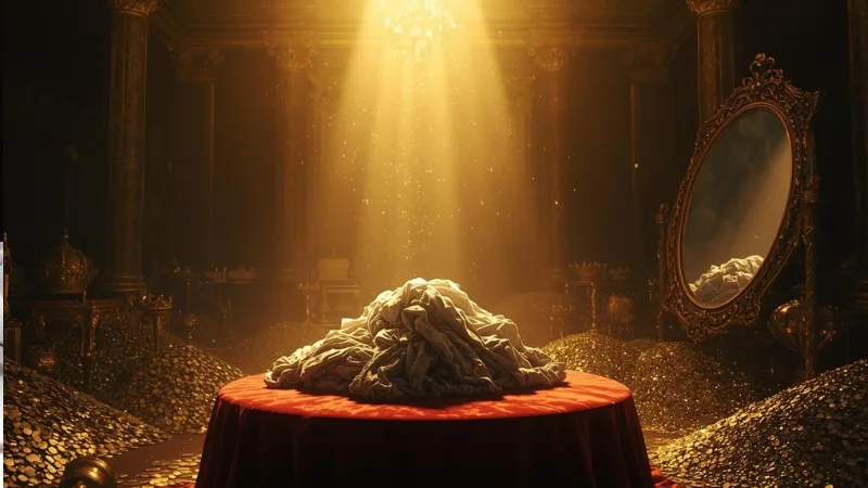 "From dirty rags to royalty - visual representation of spiritual transformation and redemption