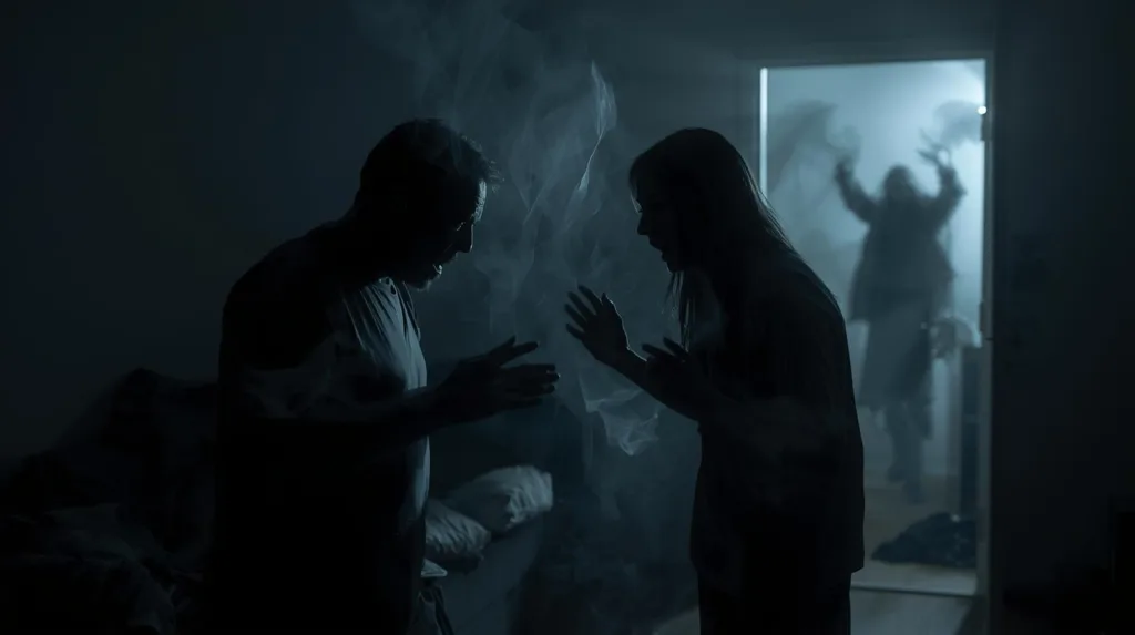 A DEMON CAUSING AN ARGUMENT BETWEEN THIS COUPLE