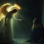 AN ANGEL APPEARED TO A WOMAN IN A DESPERATE CONDITION.