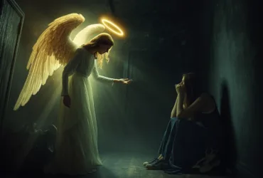 AN ANGEL APPEARED TO A WOMAN IN A DESPERATE CONDITION.