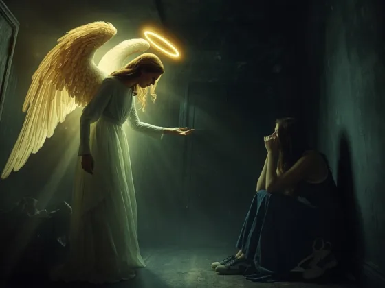 AN ANGEL APPEARED TO A WOMAN IN A DESPERATE CONDITION.