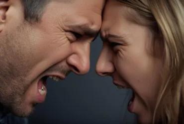 HUSBAND AND WIFE ANGRY AT EACH OTHER