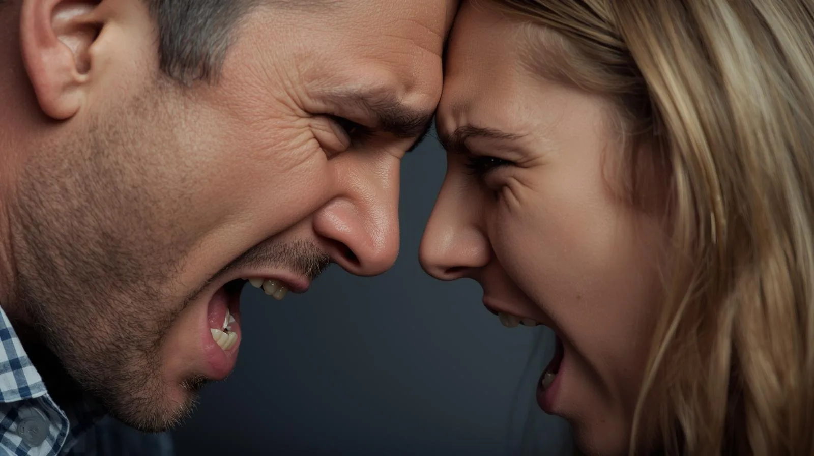 HUSBAND AND WIFE ANGRY AT EACH OTHER