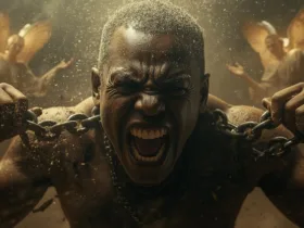 someone breaking chains holding them bound