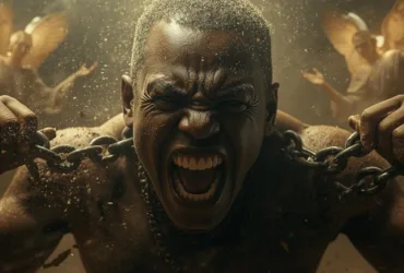 someone breaking chains holding them bound