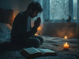 praying at 3 AM with candles
